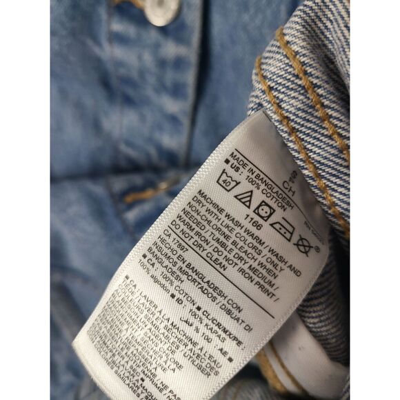 Old Navy Pride Denim Jean Jacket S Womens Boyfriend Blue Rainbow Button Front - Picture 8 of 12